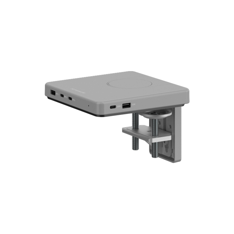 M/Connect 3, USB Data Hub, Clamp Mount, Silver